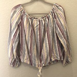 Off-Shoulder Linen Blend